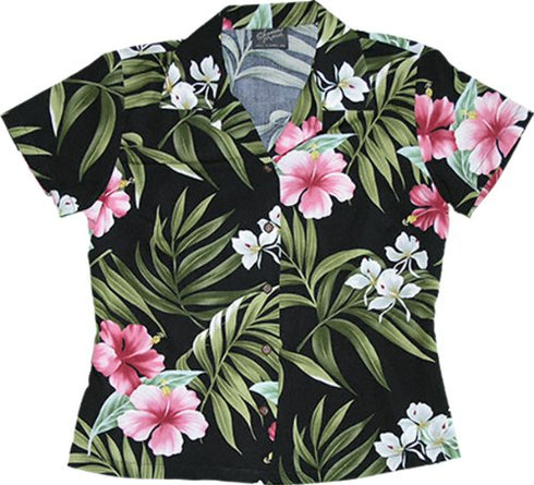 RJC Womens Pale Hibiscus Orchid Fitted Blouse